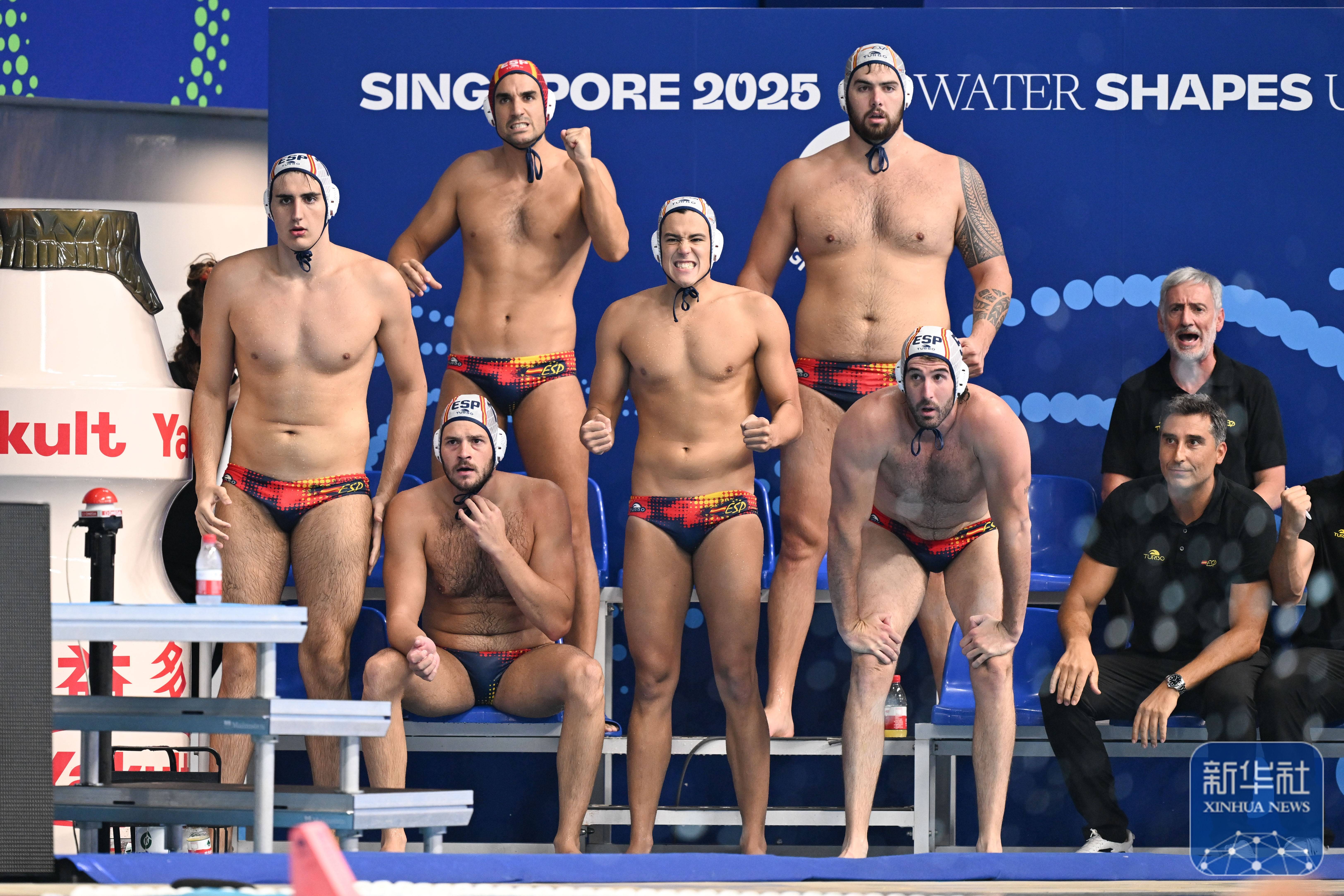 游泳世锦赛丨西班牙队获得男子水球冠军